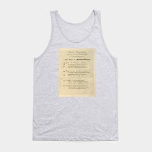 Vivaldi | Spring, original handwritten text by Antonio Vivaldi | The four Seasons Tank Top